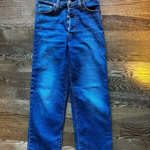 Levis Blue Denim High waist ankle Jeans